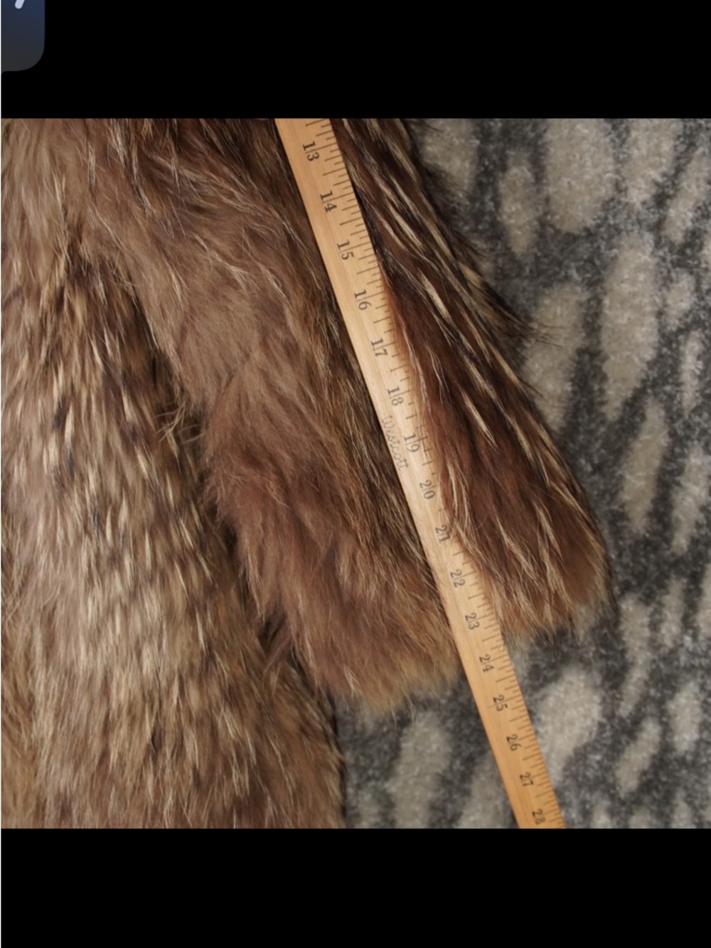 Vintage Japanese Raccoon Fur Coat Jacket Womens Size M Brown Striped Tanuki 80s - Picture 13 of 15